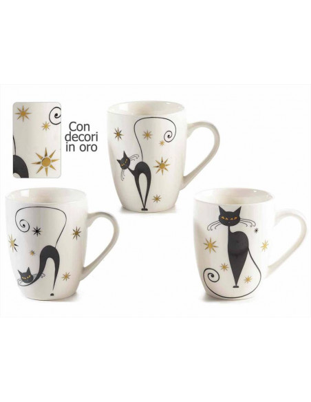 Tazze mug Chat Noir gatto nero in porcellana