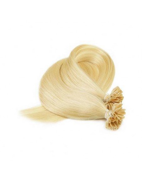 Extension Capelli Naturali con cheratina Biondo Platino
